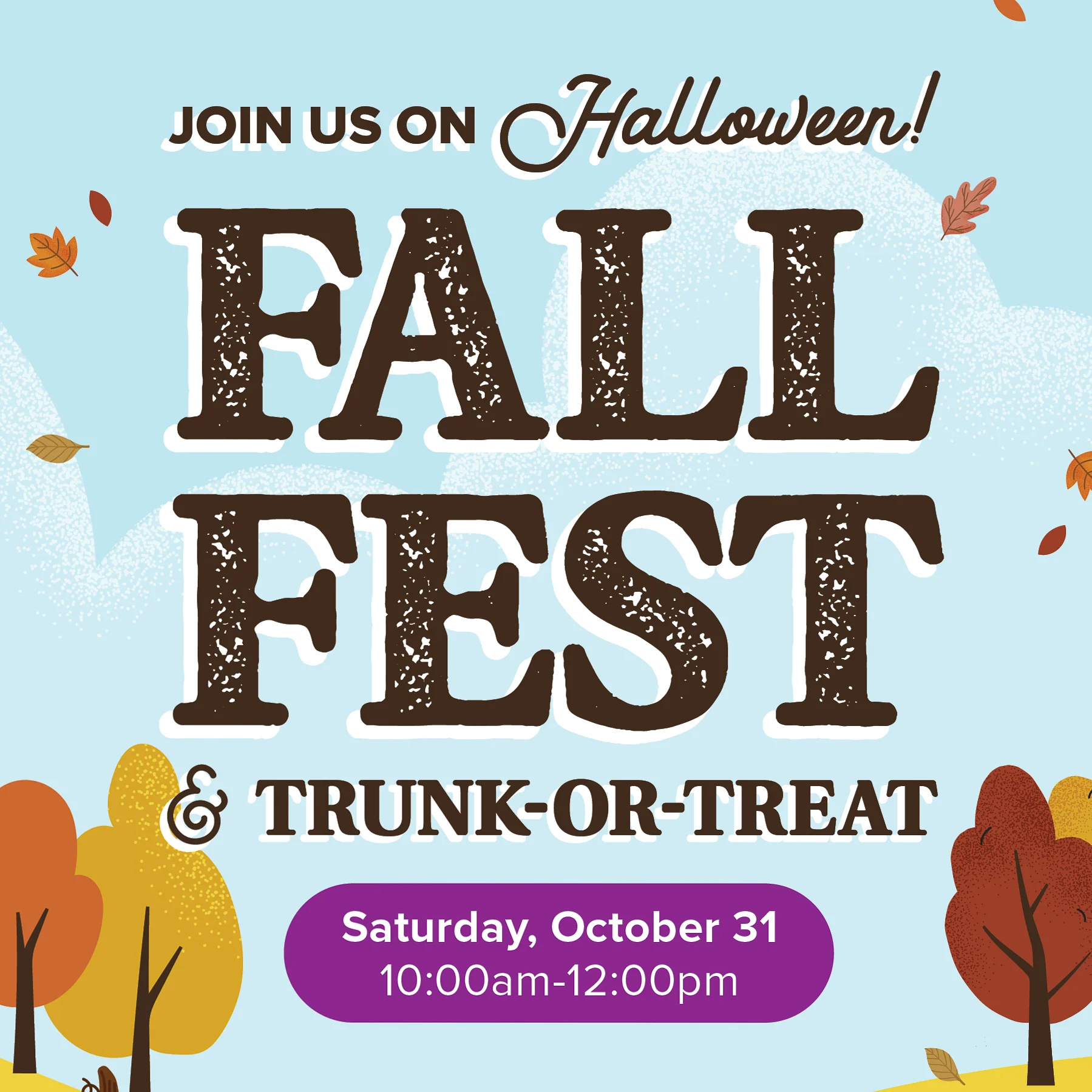 Join us on Halloween for Fall Fest & Trunk-or-Treat!Graphic